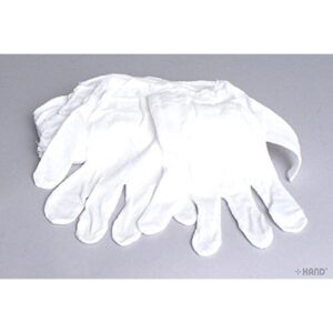 12 Pairs GL1 Gloves White Cotton Gloves - Size Small-Medium Stretchable - Light Weight
