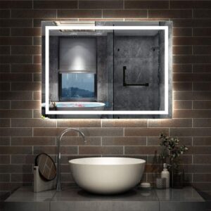 1500x800 Large Illuminated LED Bathroom Mirror with Demister Pad [IP44 Rated] Rectangular Backlit Wall Mounted
