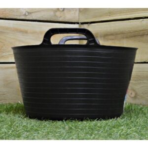 15L Black Flexi Plastic Tub / Bucket for Household and Garden