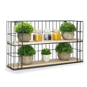 2 Tier Rectangular Floating Shelf | M&W