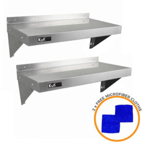 2 x KuKoo Stainless Steel Catering Shelves 900mm x 300mm Commercial Kitchen