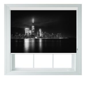 (2ft) NY @ Night Black Out Roller Blind Custom Bespoke Print Photo Blinds Made To Measure