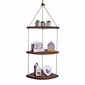 3 Tier Wooden Hanging Corner Shelf | M&W