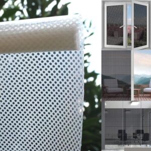 (30x100cm-771) Self-Adhesive Mesh Window Film Sun Window Stickers Light Privacy Room Darkening Office Glass