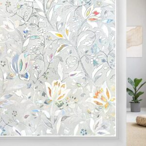 3D Static Self-Adhesive Window Film with Flower Pattern