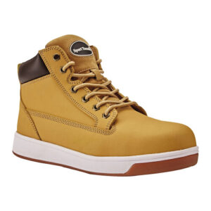 (4) Mens Casual Safety Trainer Shoes High Top Work Boots HONEY