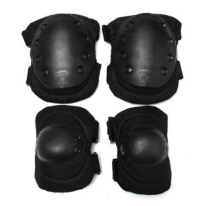 4 Pcs Tactical Sports Knee Elbow Protective Pads BLACK