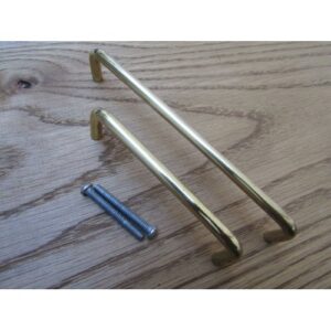 4" Wardrobe D Pull Handle Polished Brass