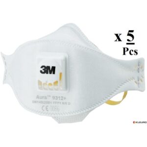 (5 Mask) 3M 9312+ Aura FFP1 Valved Fold-Flat Respirator Mask