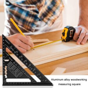 7 inch Square Woodworking Measurement Ruler Tool Triangle Ruler Angle Protractor Woodworking Gadget Depth Measurement