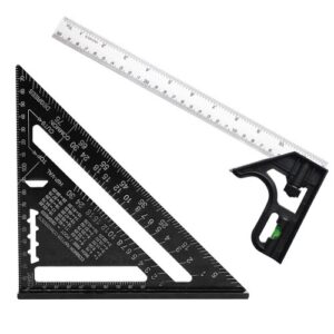 7 inch Wood Measuring Ruler Profile Marking Tool Triangular Measure Ruler Woodwork Speed Square Triangle Angle Protractor