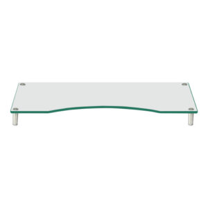Adjustable Monitor Stand Clear Glass - Extra Large | M&W