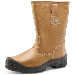 B-Click Footwear Lined Rigger Safety Boots With Scuffcap