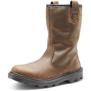 B-Click Footwear Sherpa Rigger Safety Boots Brown