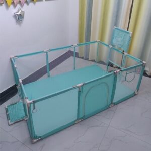 Baby Playpen for Children Playpen Safety Fence Green 2 Soccer Goal