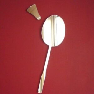Badminton Racket & Shuttlecock Mirror - 20cm x 8cm & 7cm