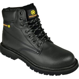 BARGAINS-GALORE Mens Safety Trainers Shoes Boots Work Steel Toe Cap Hiker Ankle Black