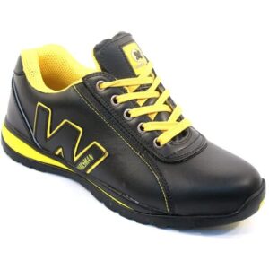 BARGAINS-GALORE Mens Safety Trainers Shoes Boots Work Steel Toe Cap Hiker Ankle Black Yellow