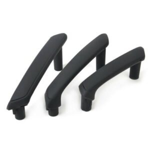 (Black) 3PCS Door Pull Grab Handle With Trim