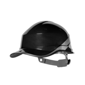 (Black) Delta Plus Hi-Vis Baseball Safety Helmet