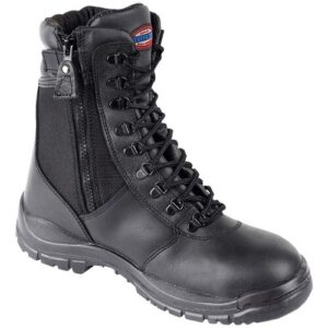Black Zip Up High Leg Steel Toe Work Safety Boots 9108 Tuffking Boot UK4-13 (UK