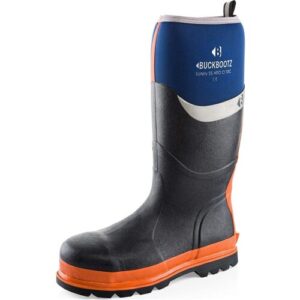Buckler Buckbootz BBZ6000BL Blue S5 Neoprene Rubber Safety Wellington Boots for Men - Sizes 6-13