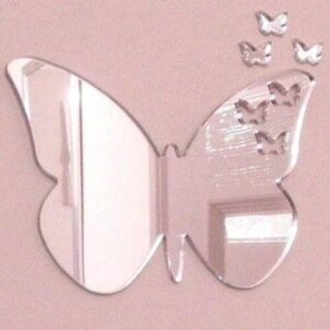 Butterflies out of Butterfly Wall Mirror - 45 x 31 cm