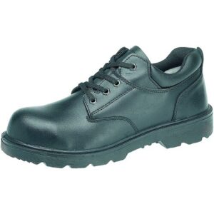 Capps LH833SM Unisex Black Water Resistant Smooth Leather Gibson Safety Shoe With Steel Midsole.