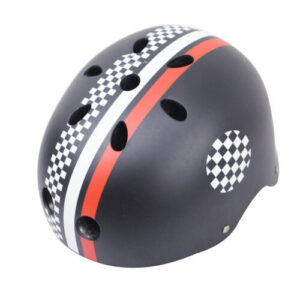 Children Skateboard Helmet Skating Stunt Bike Crash Protective Safety Helmet CE Authentication Exquisite Applique Style black White Red_XXL