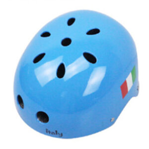 Children Skateboard Helmet Skating Stunt Bike Crash Protective Safety Helmet CE Authentication Exquisite Applique Style Blue tricolor flag_XL