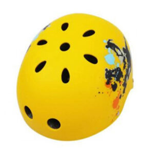 Children Skateboard Helmet Skating Stunt Bike Crash Protective Safety Helmet CE Authentication Exquisite Applique Style sub yellow sports_L