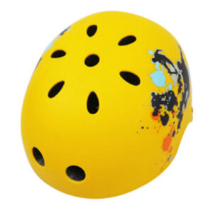 Children Skateboard Helmet Skating Stunt Bike Crash Protective Safety Helmet CE Authentication Exquisite Applique Style sub yellow sports_XL
