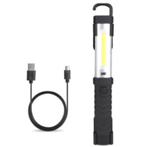 COB 2 Modes USB Rechargeable LED Work Light Rotatable Camping Flashlight Emergency LED Torch