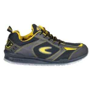 Cofra 78450-000.W42 Size 42 S1 P SRC "Carnera" Safety Shoes - Black/Yellow - EN safety certified