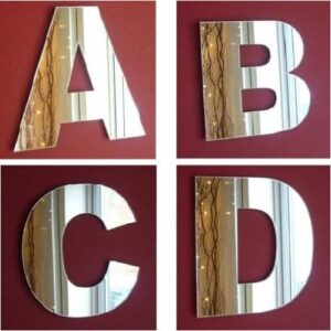Contemporary Letters Wall Mirror - 10 cm - Letter P