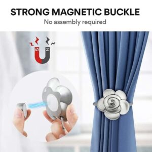 Curtain Buckle Flowers Design Magnetic Curtain Clip Hanging Curtain Holders Accessories Home Decoration