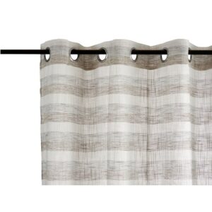 curtain Stripes 140 x 260 cm polycotton dark grey