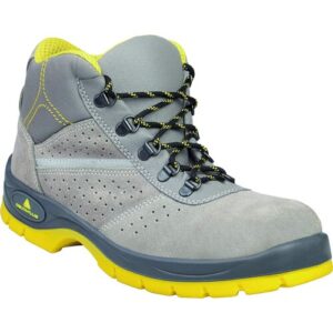 Delta Plus Tangara S1P SRC Grey Suede Hi Vis Sole Steel Toe Cap Safety Boots PPE