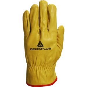 Delta Plus Venitex FBJA49 Yellow Full Grain Leather Quality Safety Work Gloves