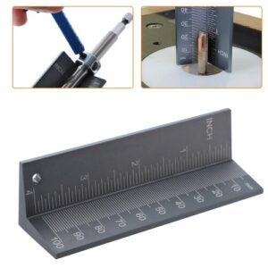 Drill Limit Ring Positioner Aluminum Alloy Saw Blade Height Measuring Ruler with Magnetic Woodworking Accessories