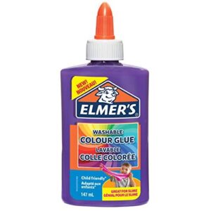 ElmerâÃÃs Colour PVA Glue | Purple | 147 ml | Washable | Great for Making Slime | 1 Count