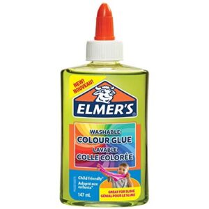 ElmerâÃÃs Translucent Colour PVA Glue | Green | 147 ml | Washable | Great for Making Slime | 1 Count