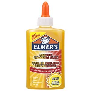 Elmer's Colour Changing PVA Glue | Great for Making Slime | Washable | Yellow to Red | 147 ml | 1 Count