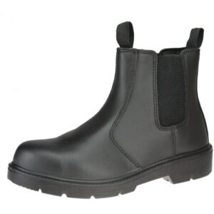 ET SAFETY I0020 Black Real Leather Steel Toecap Midsole SBP Dealer Safety Chelsea Boots