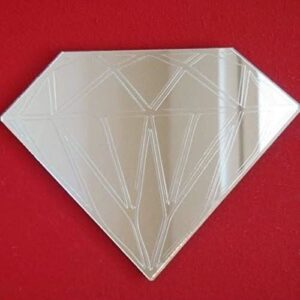Etched Diamond Mirror 50cm x 43cm