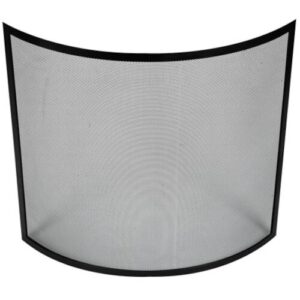 fireplace screen 15.5 x 66 x 61 cm steel black