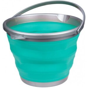 folding bucket 10 liters green / gray