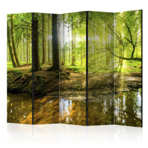 Forest Lake II Room Divider Screen | Decorative Folding Screen