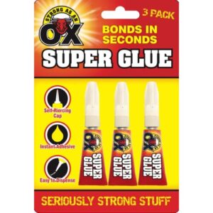 Glue - Super Glue 20g 3 Pack (Strong As An Ox)