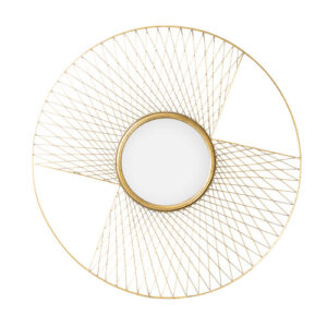Gold Contemporary Wire Gold Mirror Round 60cm